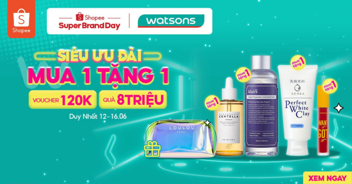 Watsons sale hè rực lửa cho nàng sắm sửa thả ga tại Shopee Ảnh 1