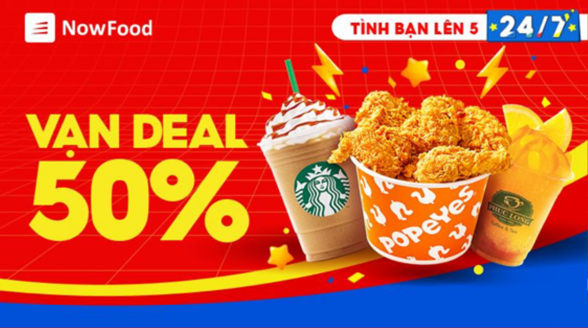 Sinh nhật 5 tuổi, Now khao món ngon giá hời, tung deal 0đ hấp dẫn Ảnh 1