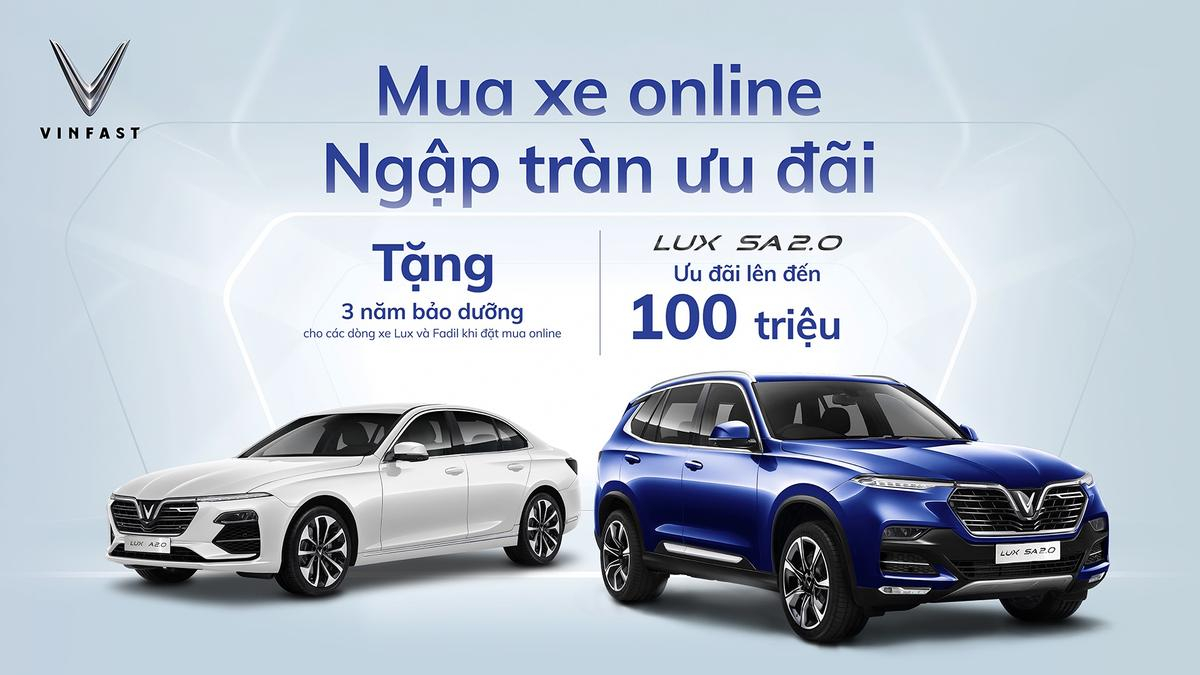 Nhận 3 năm bảo dưỡng miễn phí, ưu đãi tới 100 triệu khi mua xe VinFast online trong tháng 8 Ảnh 1