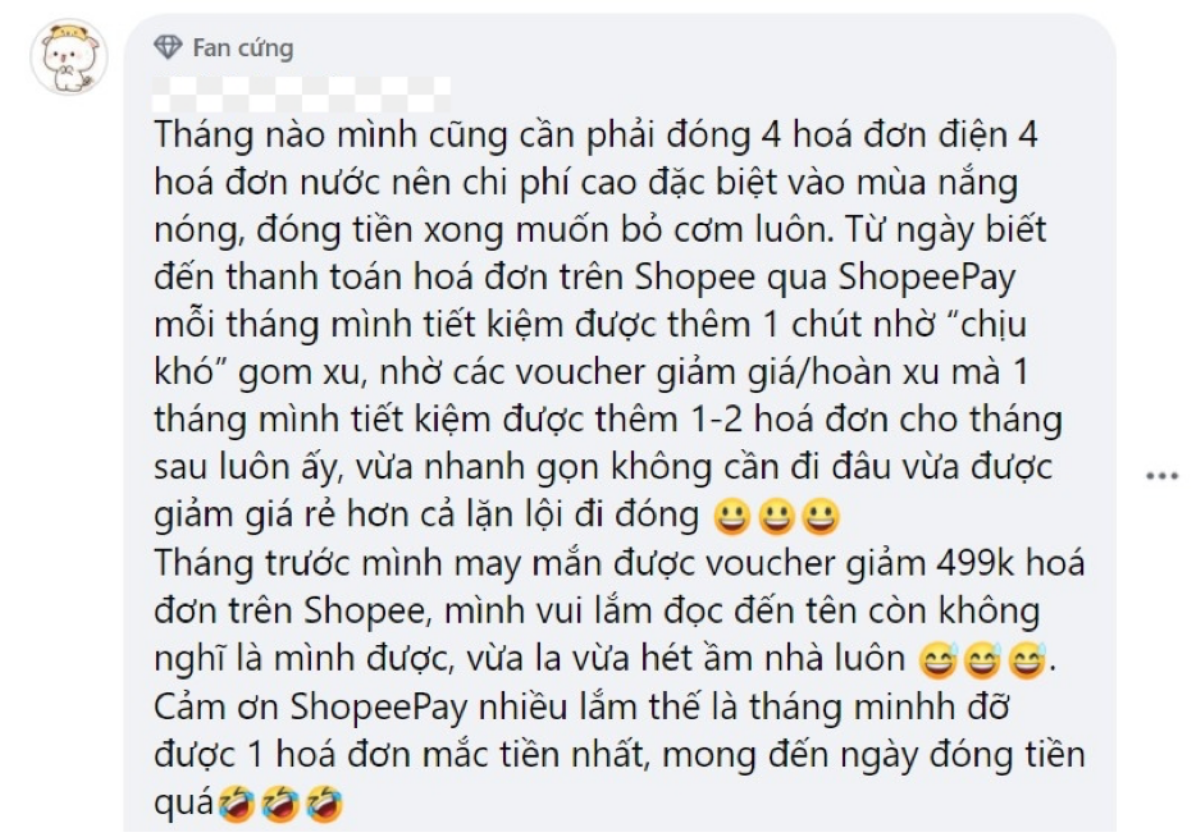 Vào mà xem dân tình khoe hàng nghìn chiếc hóa đơn điện nước thanh toán bằng ShopeePay Ảnh 4