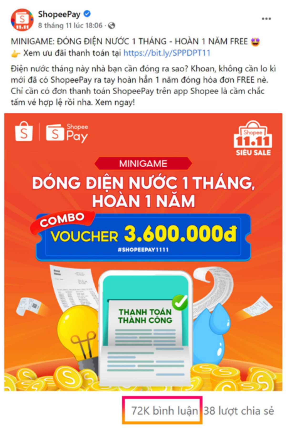 Vào mà xem dân tình khoe hàng nghìn chiếc hóa đơn điện nước thanh toán bằng ShopeePay Ảnh 1