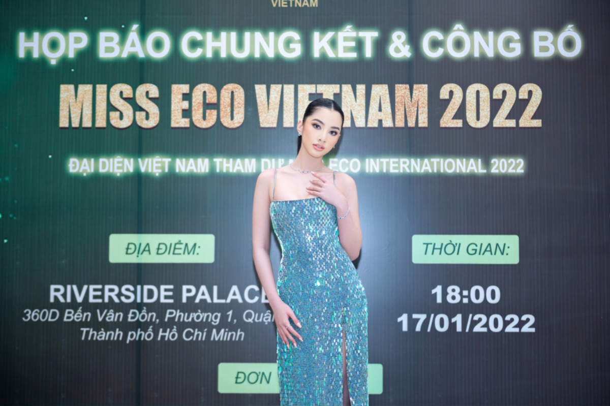 Cẩm Đan xuất hiện tình tứ bên 'trai lạ' tại Đêm họp báo chung kết Miss Eco Việt Nam 2022 Ảnh 1