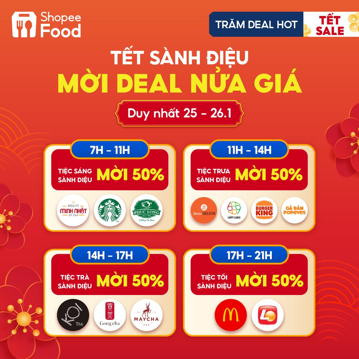 ShopeeFood Day: Ngày hội giảm giá 50%, deal 0Đ, 1Đ cùng loạt voucher chất lượng Ảnh 3