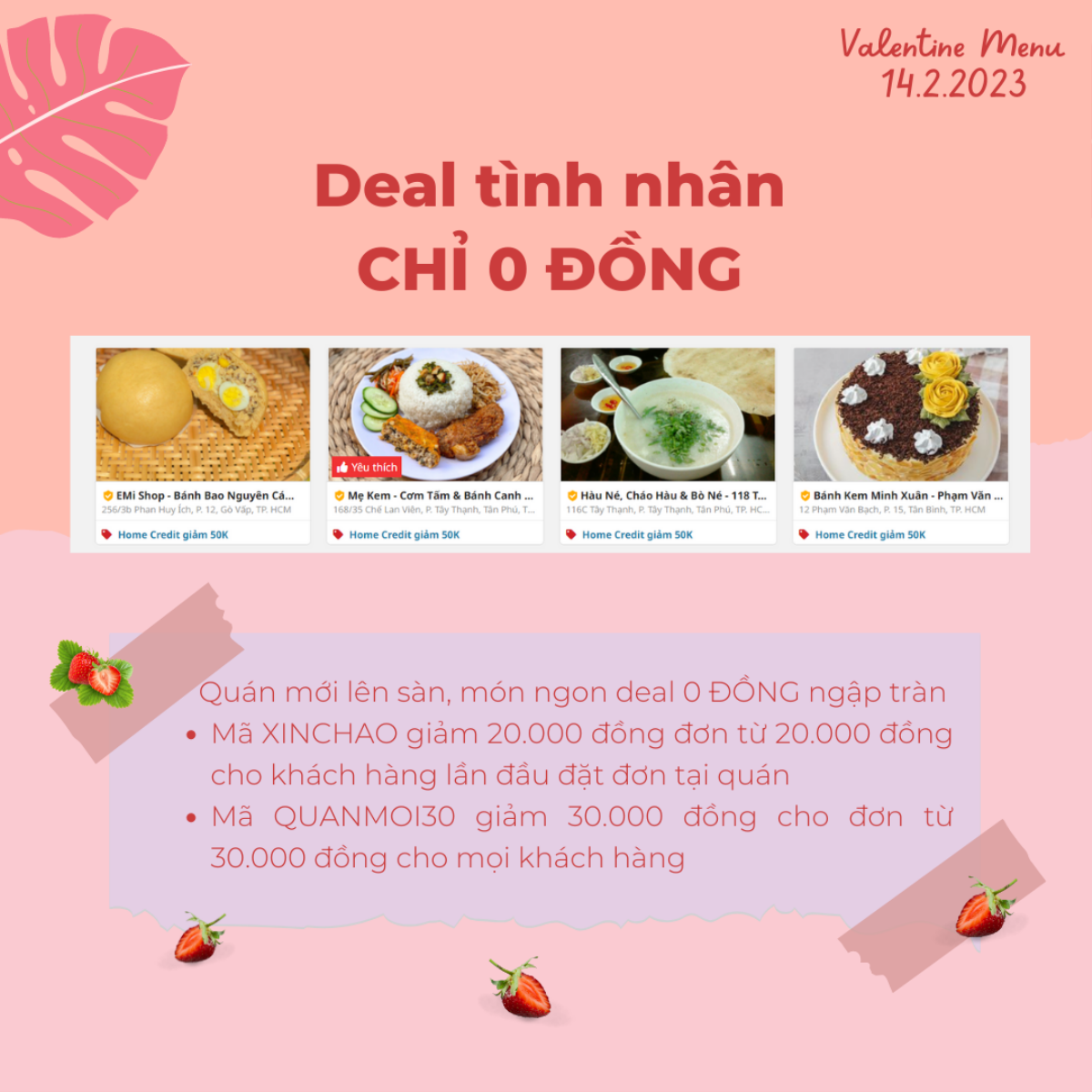 Mua 1 tặng 1, deal ngon giảm 50%, món ngon 0 đồng và 'cơn mưa' quà tặng Valentine ngọt ngào từ ShopeeFood Ảnh 2