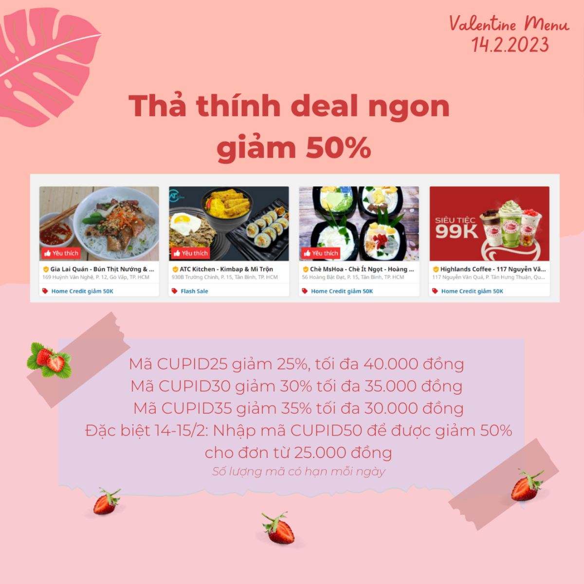 Mua 1 tặng 1, deal ngon giảm 50%, món ngon 0 đồng và 'cơn mưa' quà tặng Valentine ngọt ngào từ ShopeeFood Ảnh 1