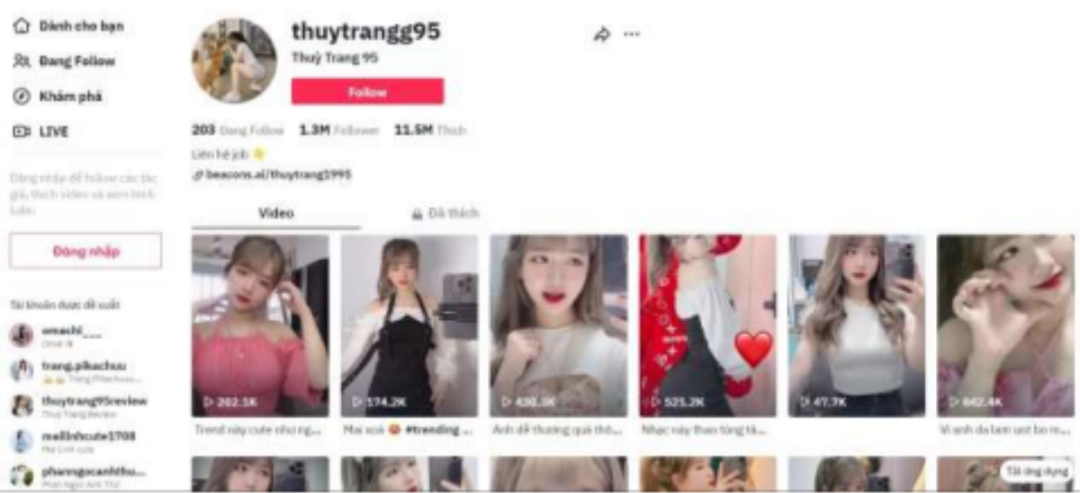 Hot girl Thùy Trang- Nổi tiếng với hơn 1,3M Follow tiktok Ảnh 2