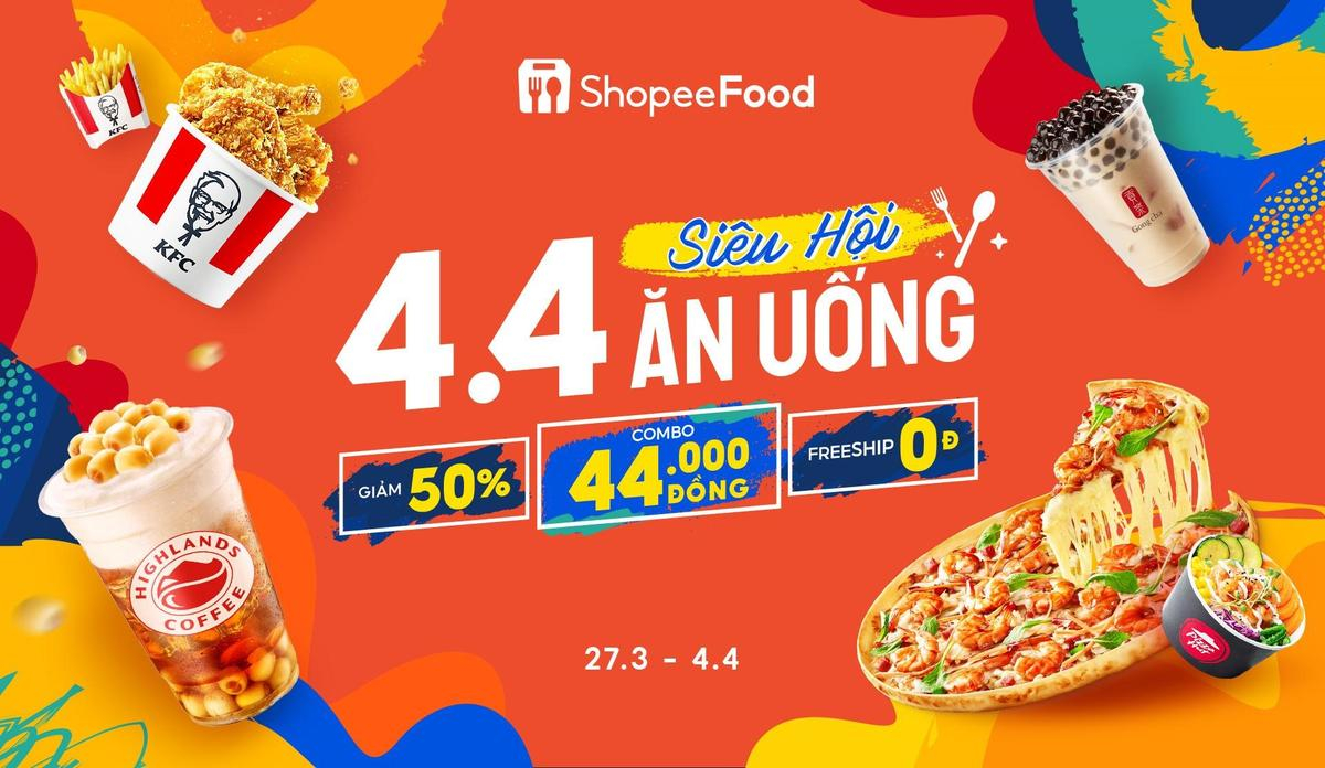 Ăn phủ phê với các món ngon tại '4.4 - Siêu hội ăn uống' của ShopeeFood Ảnh 1