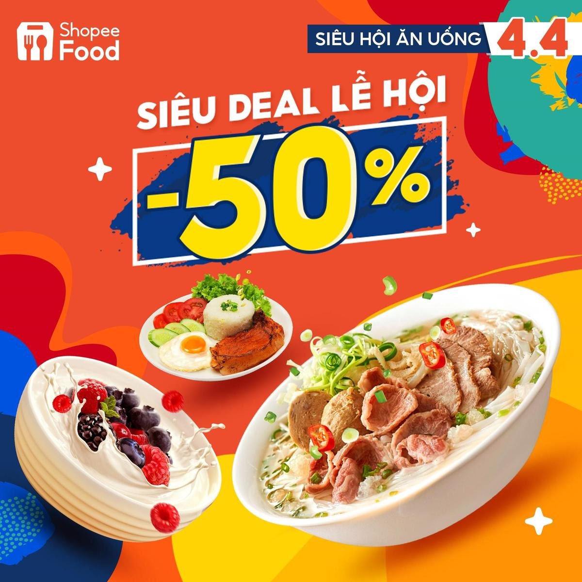 Ăn phủ phê với các món ngon tại '4.4 - Siêu hội ăn uống' của ShopeeFood Ảnh 3