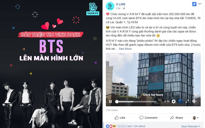 A.R.M.Y Việt Nam chơi 'sang', đưa hình BTS lên màn hình lớn ở thành phố Hồ Chí Minh Ảnh 2