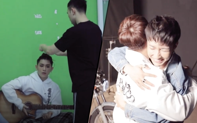 Aiden tỉ mỉ tết tóc cho Grey D, Monstar nghịch ngợm chơi đùa trong hậu trường MV mới Ảnh 2