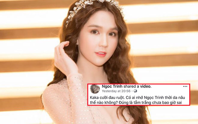 Ngọc Trinh chia sẻ clip thuở còn da nâu, khẳng định 'tắm trắng chưa bao giờ sai' Ảnh 2