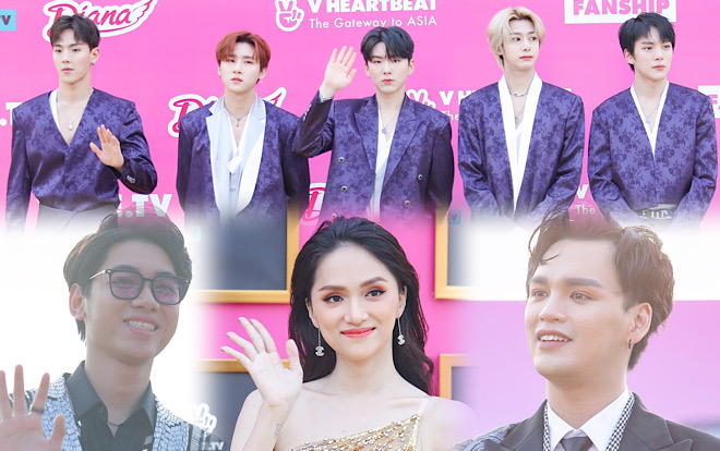 Monsta X, Hương Giang cùng K-ICM và Nguyễn Trần Trung Quân đổ bộ thảm vàng ‘V Heartbeat’ Ảnh 2