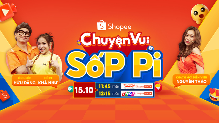 Thuộc khuôn khổ sự kiện “Ngày 15 Sale Giữa Tháng - Shopee Live Giảm 50%”, Chuyện Vui Sốp Pi phát sóng ngày 15.10 sẽ góp phần khuấy động thêm không khí Mua sắm - Giải trí thú vị sau “cơn bão” siêu sale 10.10 vừa qua.