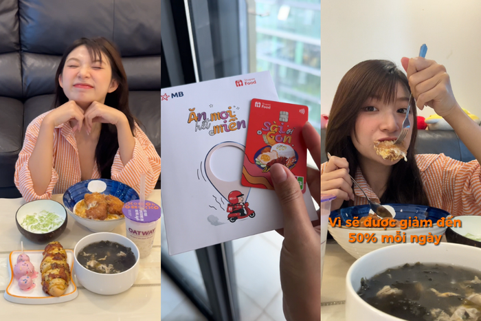 Chỉ với một vài thao tác đơn giản trên ứng dụng ShopeeFood, bạn đã có thể nhận được cả một bàn đầy ắp đồ ăn, thức uống và chiếc thẻ Hi-ShopeeFood như cô nàng Hukha rồi.