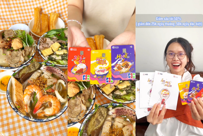Tebefood chia sẻ một bàn tiệc bún 3 miền “đầy ú ụ” như thế này lại có mức giá vô cùng ưu đãi, tất cả là nhờ vào chiếc thẻ Hi-Shopee trên tay cô nàng