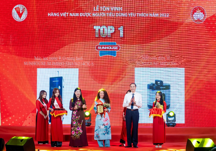 Máy lọc nước và Nồi cơm điện Sunhouse đạt Top 1 Hàng Việt Nam được người tiêu dùng yêu thích năm 2022