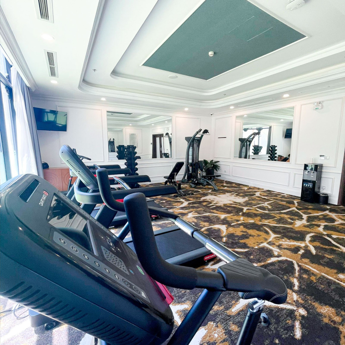 Phòng tập gym có vật chất hiện đại ngay tại khách sạn