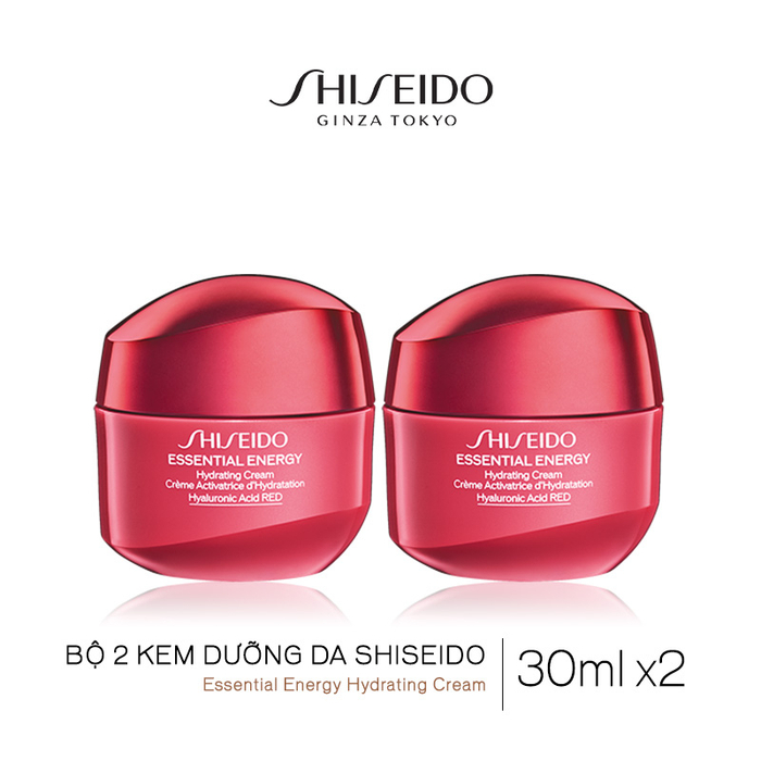 “Chốt đơn” bộ 2 kem dưỡng da Shiseido Essential Energy Hydrating Cream 30ml trong livestream để được tặng thêm sản phẩm cùng loại cùng size vô cùng tiết kiệm.
