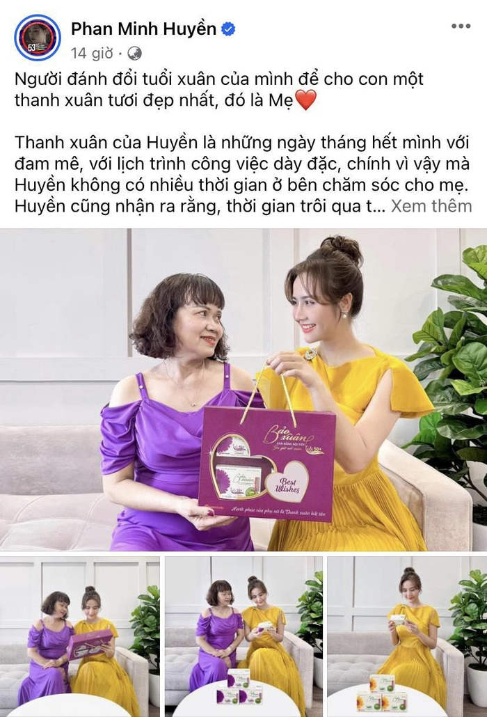 Huyền Lizzie lựa chọn Bảo Xuân 50+ làm món quà thanh xuân gửi tặng mẹ