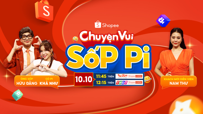 Đừng quên đón xem vào lúc 11H45 trên kênh Today TV, 12H15 trên đài Truyền hình Đồng Tháp và được livestream đồng thời trên Shopee Live vào cả hai khung giờ trong ngày 10.10 tới đây!