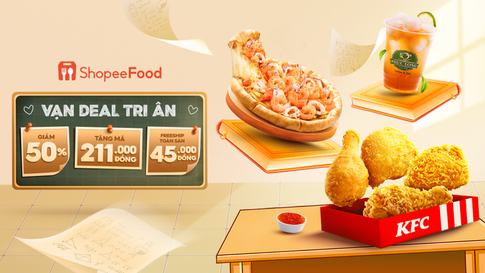 ShopeeFood mang đến chương trình “Vạn Deal Tri Ân” dành riêng nhân dịp ngày nhà giáo Việt Nam 20.11 năm nay.