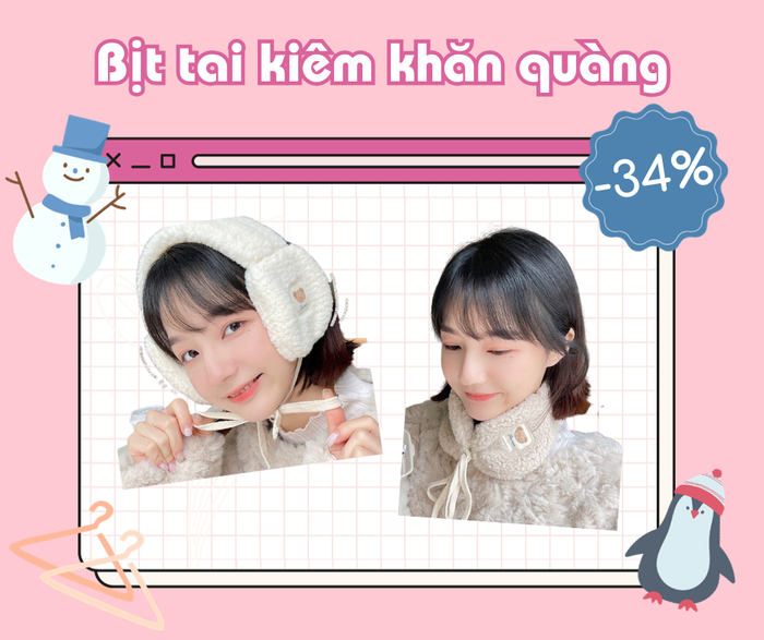 Không chỉ là một chiếc bịt tai, item này còn có thể được sử dụng như một phụ kiện thời trang, một chiếc khăn choàng cổ ngọt ngào.