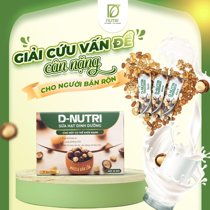 Sữa hạt dinh dưỡng D-Nutri có vai trò giúp giảm cân, giảm mỡ