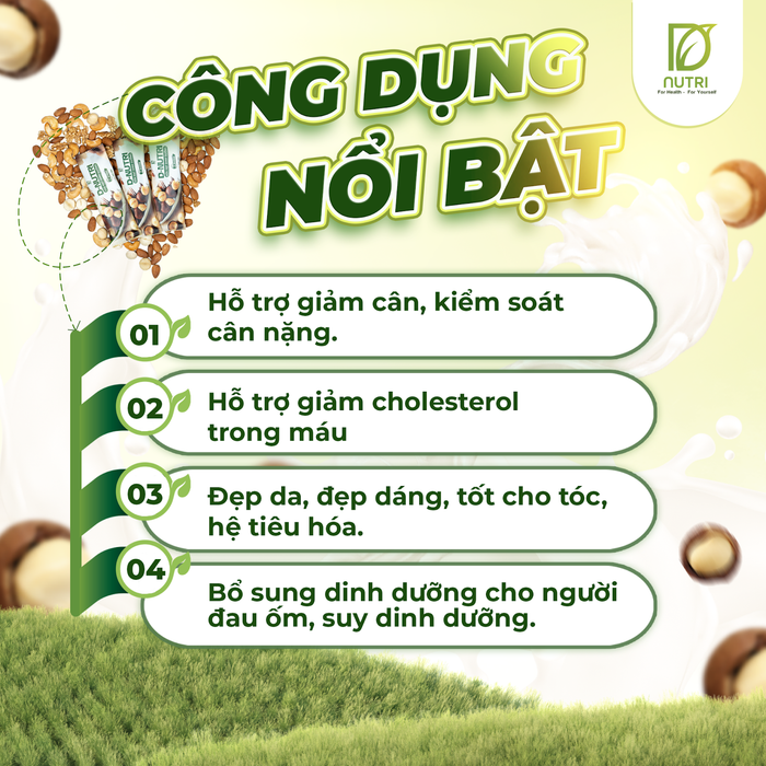 Công dụng nổi bật của sữa hạt dinh dưỡng D-Nutri