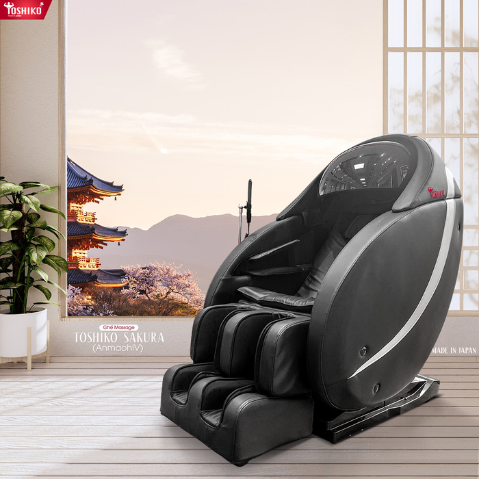 Toshiko Sakura là mẫu ghế massage được sản xuất hoàn toàn tại Nhật Bản