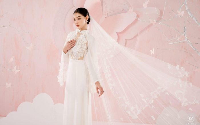 Sammy gợi ý 3 mẫu áo dài cưới dành cho nàng ưa thích sự nữ tính, quyến rũ Ảnh 2