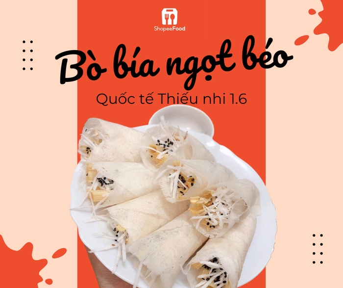 Đặt ngay bò bía ngọt tại các quán như HM 312 - Tiệm Ăn Vặt Tuổi Thơ - Ngô Gia Tự, Bò Bía Ngọt & Kẹo Chỉ Tơ Hồng Mk - Nguyễn Xí… trên ShopeeFood.