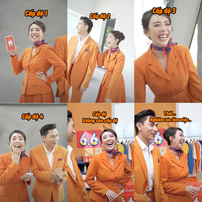 Quả không hổ danh là “chị đại làng hài”, đằng sau diện mạo chuẩn “tổng tài” trên TVC lại là 1001 điệu cười sảng khoái với cấp độ tăng dần. Đứng trước sự lầy lội của đàn chị, cậu em Isaac cũng chỉ đành bất lực cười trừ.