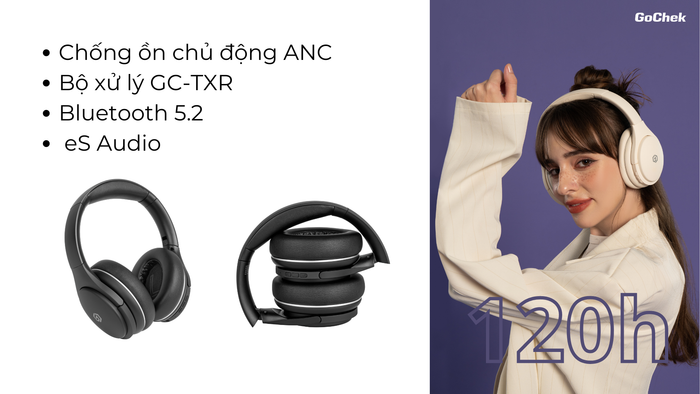 Thời gian sử dụng lên đến 120h - 1 nâng cấp vượt trội chỉ có ở các tai nghe cao cấp