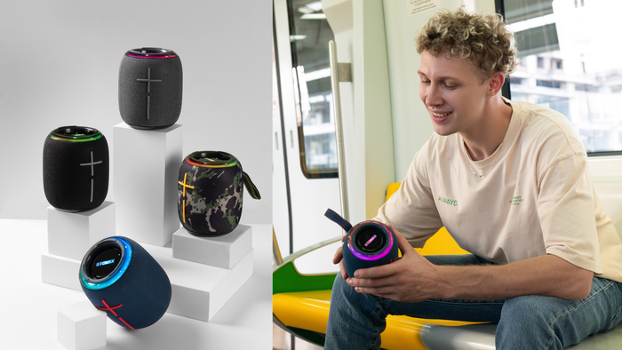 BST loa với 4 màu sắc. Thiết kế gọn nhẹ, dễ dàng sử dụng, Stomix đáp ứng tốt các nhu cầu nghe nhạc, giải trí, làm việc trong nhà và những bữa tiệc nhỏ.