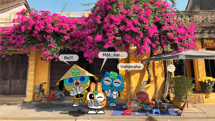 Cô bán hàng kiểu: “Quay tóp tóp lẹ, ngồi xuống đây cô múc cho mấy chén tàu hủ nề” (Quay TikTok nhanh, ngồi xuống đây cô lấy cho mấy chén tàu hủ nè”)