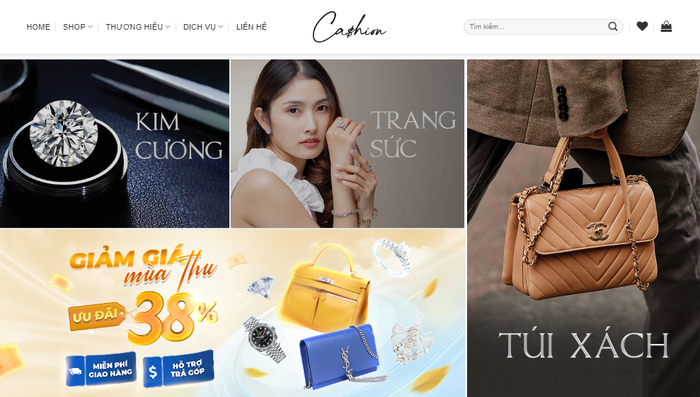 Thông tin về hàng hiệu dễ dàng được tìm thấy tại website chính hãng