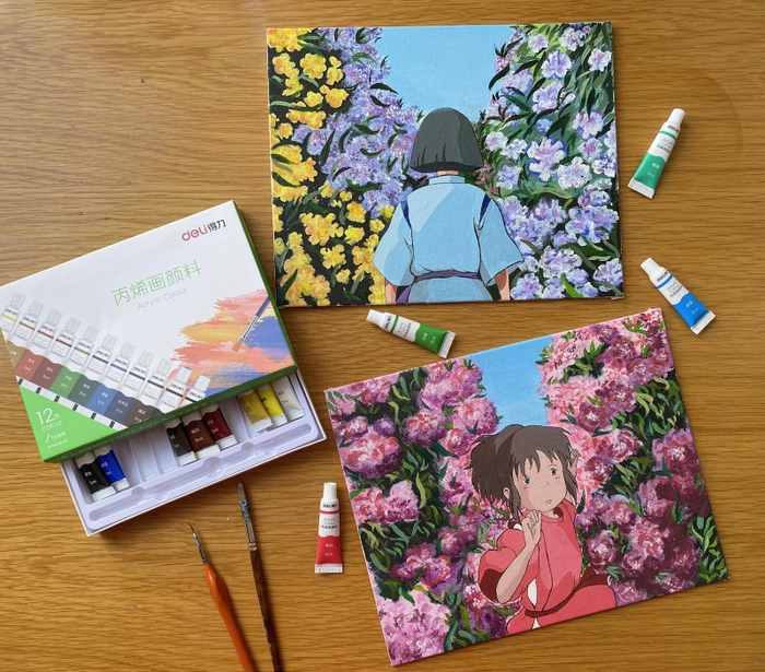 Tác phẩm dự thi vẽ bằng bộ màu acrylic Deli của bạn Thúy Quỳnh. (Ảnh: Thúy Quỳnh)