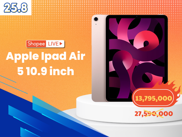 Apple iPad Air 5 “sang - xịn - mịn” từ thiết kế nhôm nguyên khối cho đến hiệu năng mạnh mẽ, giá giảm trong livestream chỉ chưa đến 14 triệu đồng