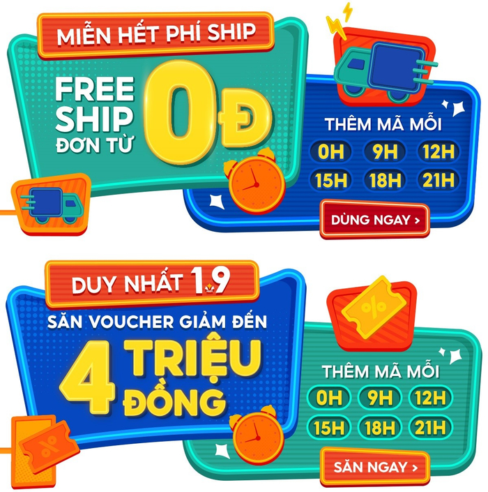 Shopee miễn hết phí ship xuyên suốt từ 26.8 đến hết ngày 11.9. Đừng quên đón chờ siêu voucher trị giá 4 triệu đồng được tung ra từ ngày 1.9 đến 11.9.