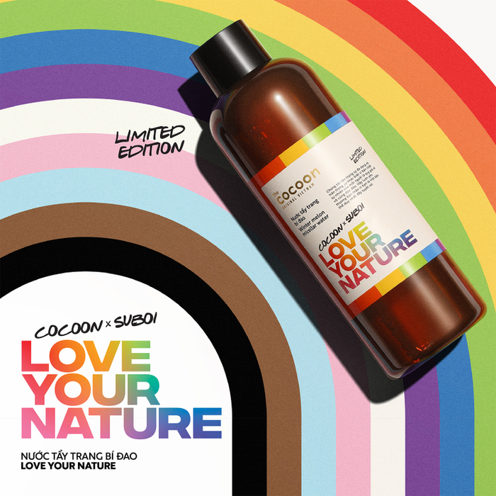 Nước tẩy trang bí đao “Love Your Nature” – sản phẩm là điểm nhấn của dự án “Love Your Nature” thể hiện sự trân trọng đối với cộng đồng LGBTQ 