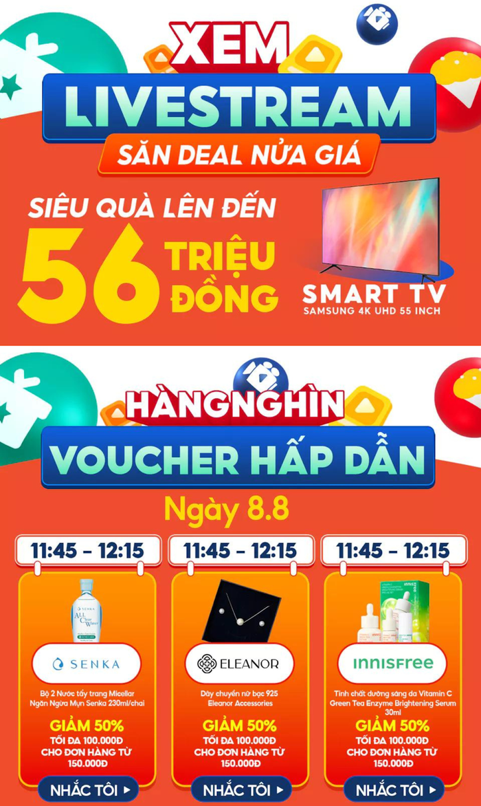 Kho xu và deal khủng độc quyền chờ đón bạn duy nhất trong ngày 8.8.