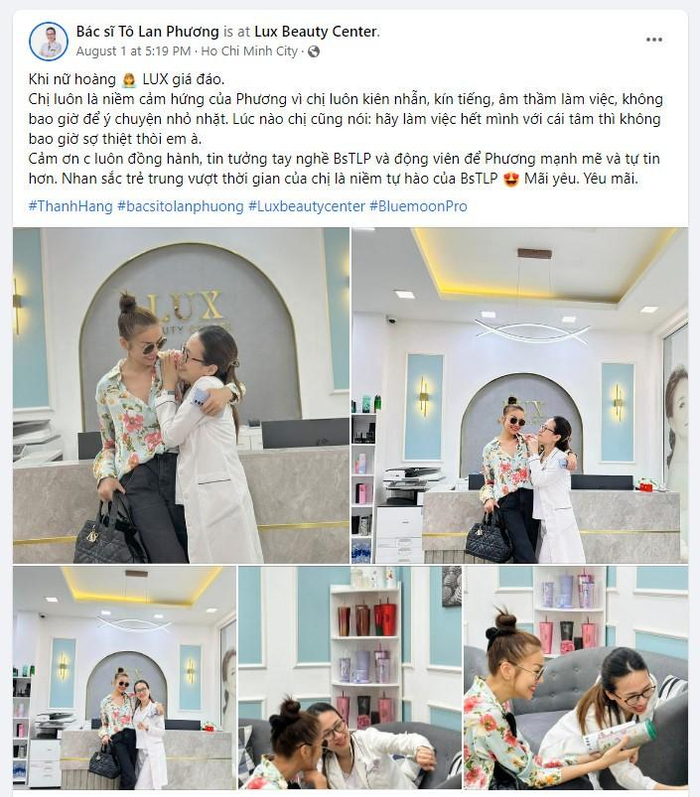  Trước cơn sốt the New Mentor, Thanh Hằng bất ngờ check in tại Lux Beauty Center Ảnh 2