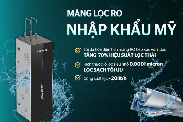  Máy lọc nước RO UltraPURE SUNHOUSE - Tầm cao mới của công nghệ lọc nước Ảnh 3