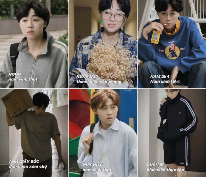 Dàn nam nhân “tinh hoa hội tụ” trong vũ trụ nhân vật của Haha mỗi người một vẻ nhưng đều có điểm chung là những bộ cánh được chốt đơn tại ngày sale số đôi của Shopee