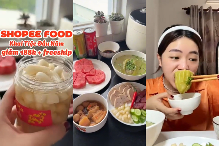 Sau khi thử nghiệm, Tường Vi Phạm đã tìm ra “chân ái” mới là tương ớt và kim chi để ăn kèm với bánh chưng chiên.