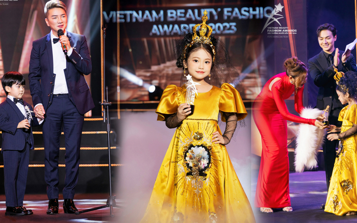 Nguyễn Nhật Ánh nhận giải thưởng Người mẫu nhí xuất sắc của năm cùng PoLo con trai Đàm Vĩnh Hưng Ảnh 2