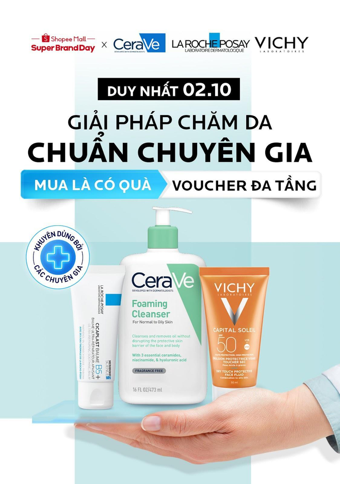 CeraVe, La Roche-Posay và Vichy sẽ góp mặt tại “Ngày Siêu Thương Hiệu L'Oreal” với loạt deal chăm da “xịn sò”.