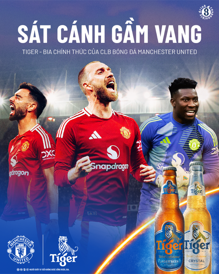 Tiger® Beer trở thành Bia chính thức của Câu lạc bộ Bóng đá Manchester United bóng đá Manchester United