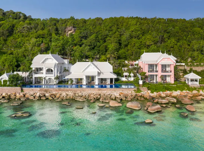 Toàn cảnh biệt thự Lamarck thuộc khách sạn 5 sao JW Marriott Phu Quoc với view trực diện ngắm biển Phú Quốc