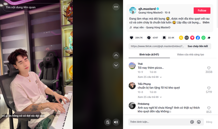Quang Hùng MasterD tận dụng nền tảng TikTok để quảng bá âm nhạc, đồng thời giao lưu với người hâm mộ